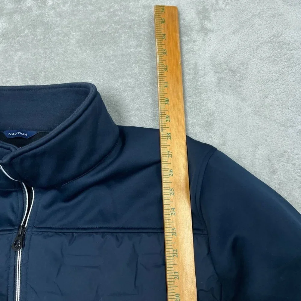 Nautica Mens XXL Navy Full Zip Jacket Polyester Shell & Lining a1039